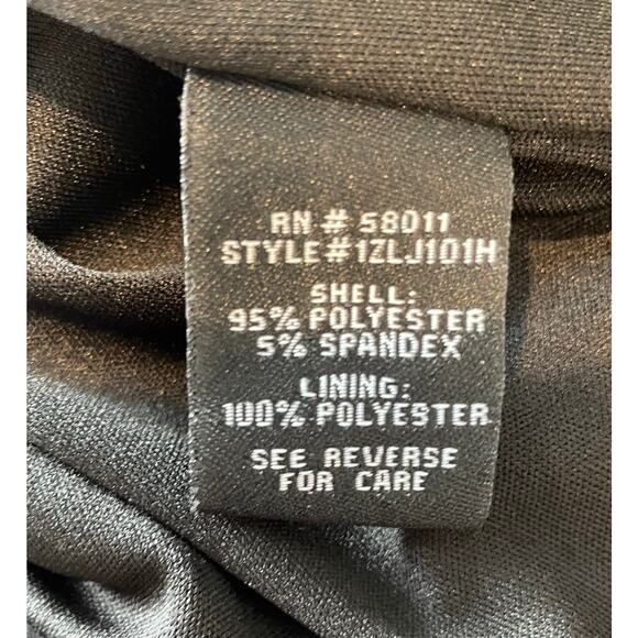 Jax Dress A-Line Black Embroidered Sz 8 Short Sleeve Lined Stretch Floral Demure - Picture 7 of 10